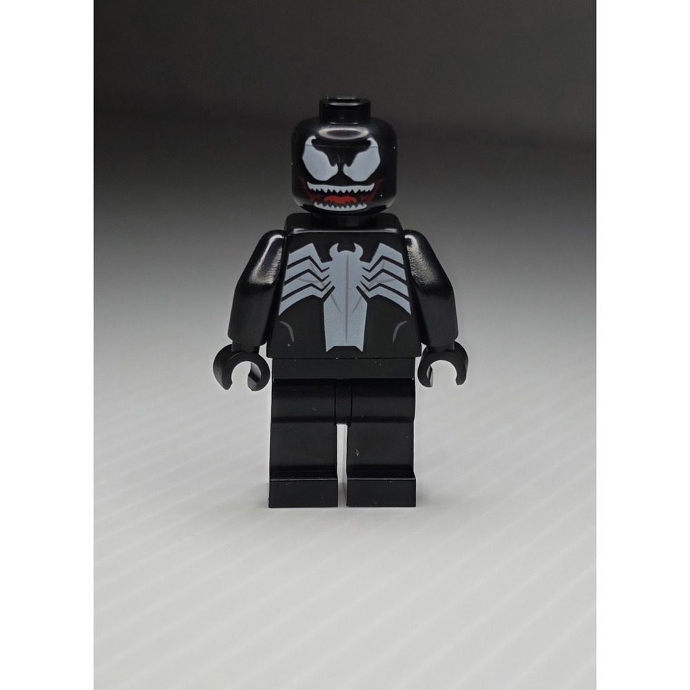 LEGO‎ Venom Minifigure Black Suit White Spider Emblem Marvel - Picture 1 of 8